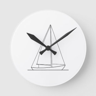 Sloop Sail Plan Sailing Logo Ronde Klok