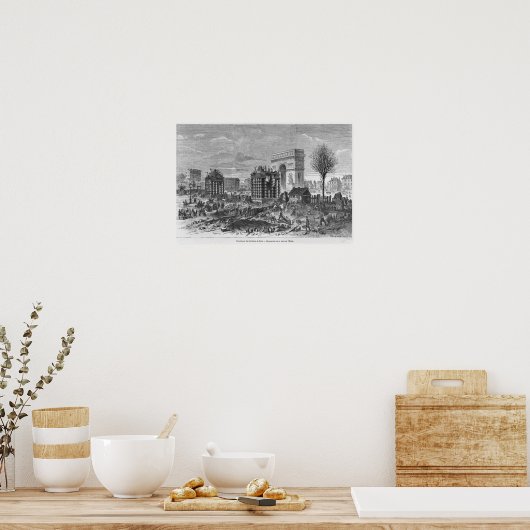 Sloop van de barrières van Parijs Poster (Keuken)