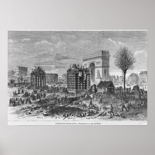 Sloop van de barrières van Parijs Poster (Voorkant)