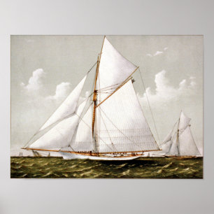 Sloop Yacht Volunter - 1887 Poster