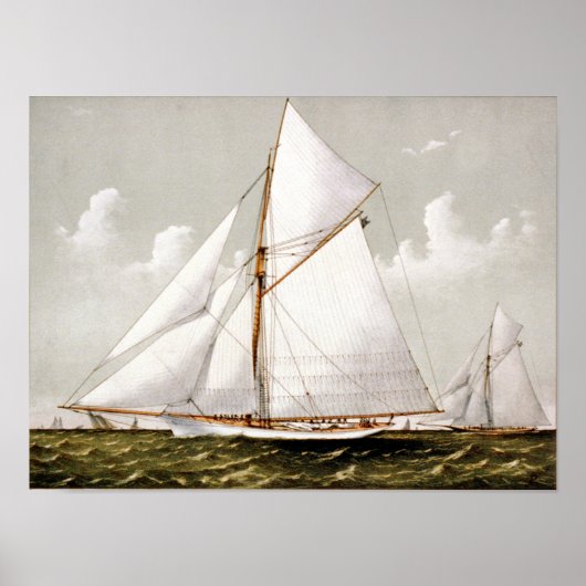 Sloop Yacht Volunter - 1887 Poster (Voorkant)