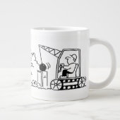 Sloopaannemer Cartoon Grote Koffiekop (Rechts)