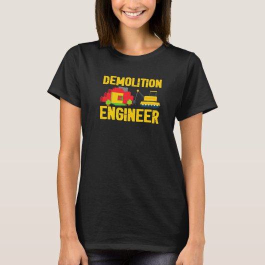 Sloopingenieur Master Builder Bouwstenen T-shirt (Voorkant)