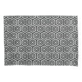 Sloopkussen Zwart Wit Hexagon Geometrisch Patroon Kussensloop (Voorkant)