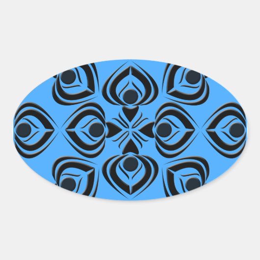 Slooppaden Ovale Sticker (Voorkant)