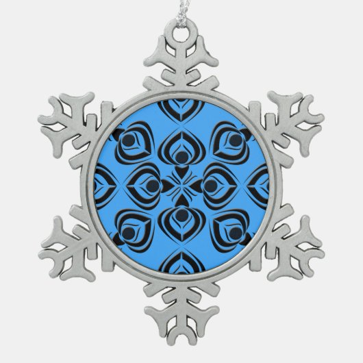 Slooppaden Tin Sneeuwvlok Ornament (Voorkant)