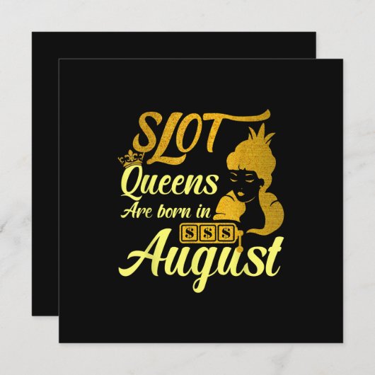 Slootmachine Koningin August Verjaardag Kaart (Voorkant / Achterkant)