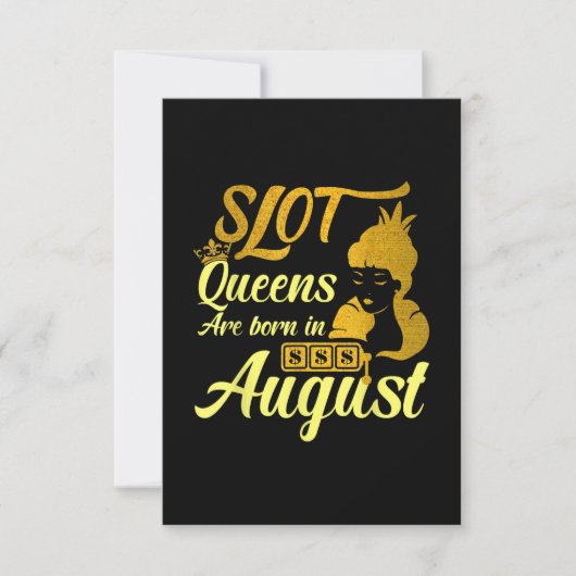 Slootmachine Koningin augustus verjaardag Kaart (Voorkant)