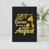 Slootmachine Koningin augustus verjaardag Kaart (Staand voorkant)