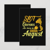 Slootmachine Koningin augustus verjaardag Kaart (Voorkant / Achterkant)