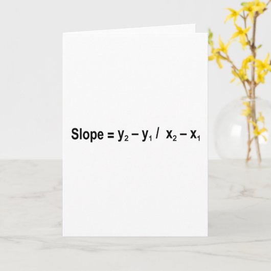 Slope Formula Math Mathematical Physics Kaart (Gele Bloem)