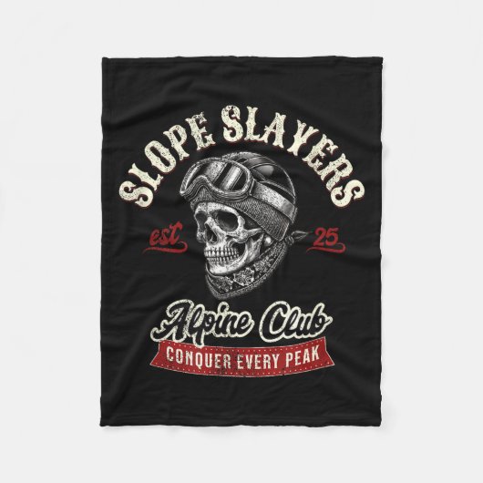 Slope slayers freestyle skiing skiers winter fleece deken (Voorkant)