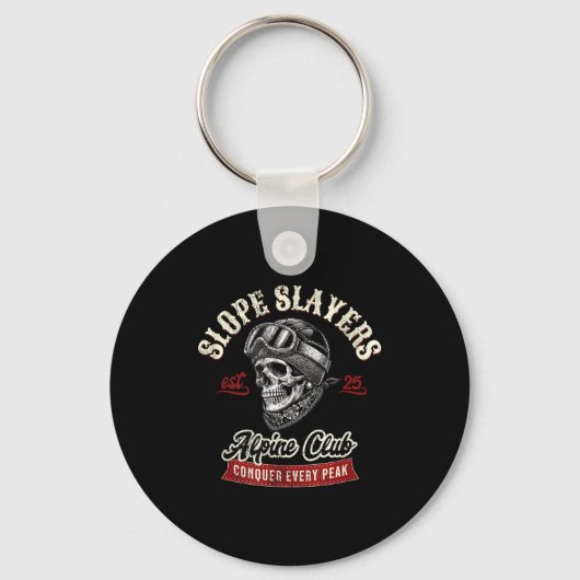 Slope slayers freestyle skisport winter sleutelhanger (Voorkant)