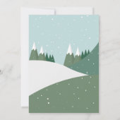 Slopes Sneeuw voor meisjes die de Birthday-wedstri Kaart (Achterkant)