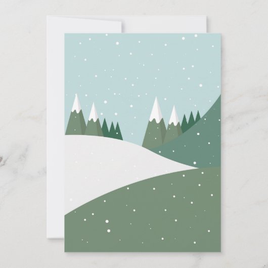 Slopes Sneeuw voor meisjes die de Birthday-wedstri Kaart (Achterkant)