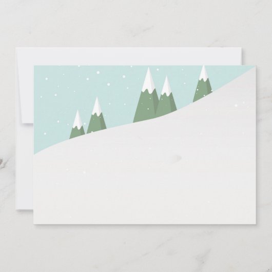 Slopes Sneeuwblauw Slaap Sneeuwslib Kaart (Achterkant)