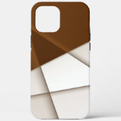 Sloping beige driehoek met schaduwstijl, vloeiende Case-Mate iPhone case (Achterkant)