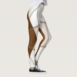 Sloping beige driehoek met schaduwstijl, vloeiende leggings