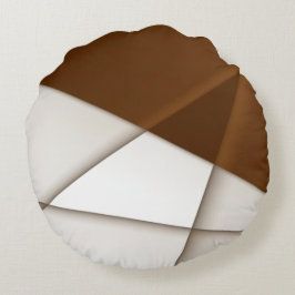 Sloping beige driehoek met schaduwstijl, vloeiende rond kussen