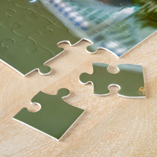 sloppenwijk en ohio sity skyline in het centrum legpuzzel (Zijkant)