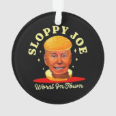 Sloppy Joe Biden Anti President Ornament (achterkant)