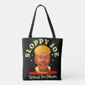 Sloppy Joe Biden Anti President Tote Bag (Achterkant)