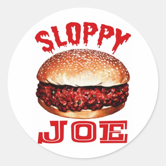 Sloppy Joe Ronde Sticker (Voorkant)