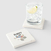 Sloppy Joe Tee Running the Country Is Like Riding Stenen Onderzetter (Zijkant)