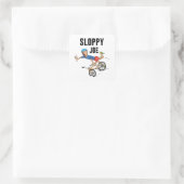 Sloppy Joe Tee Running the Country Is Like Riding Vierkante Sticker (Tas)