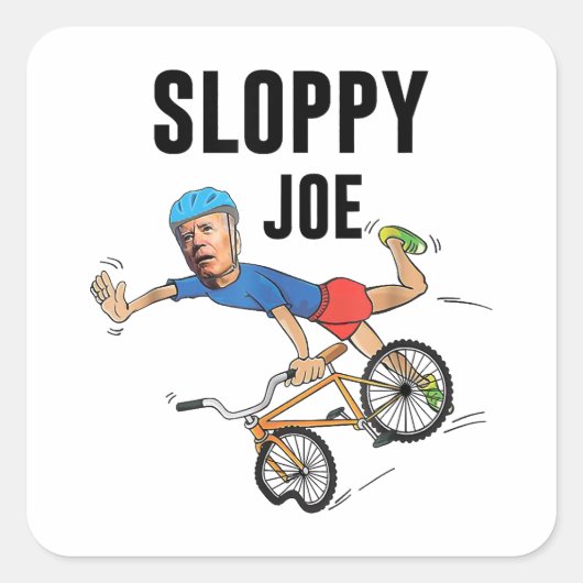 Sloppy Joe Tee Running the Country Is Like Riding Vierkante Sticker (Voorkant)