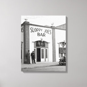 Sloppy Joe's Bar, 1938 Canvas Afdruk