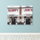 Sloppy Joe's Key West Wrapped Canvas Afdruk (Insitu (Houten vloer))