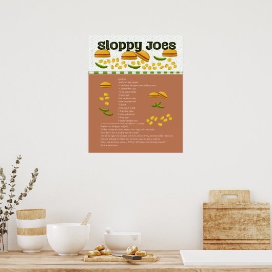 Sloppy Joes Poster (Keuken)