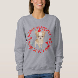 Sloppy kusjes, chihuahua, basic sweatshirt