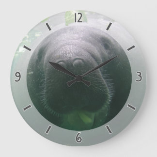 Sloppy Manatee Clock, groot rond Grote Klok