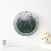Sloppy Manatee Clock, groot rond Grote Klok (Huis)