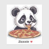 Sloppy Pizza Panda Waterdicht Sticker (Vel)