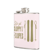 Sloppy Slopes Winter Ski vrijgezellenfeest Heupfles (Links)