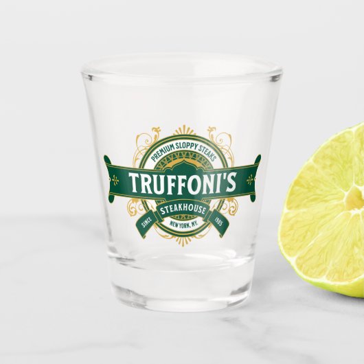 Sloppy Steaks op Truffoni's Shot Glas (Voorkant)