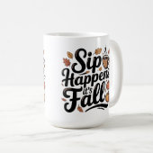 Slordig drinken herfst humor mok (Voorkant rechts)