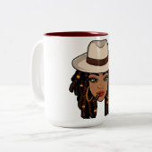 SLORDIG TWEEKLEURIGE KOFFIEMOK (Voorkant links)