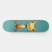Slordige kat kunst grappig Skateboard Deck (Horizontaal)
