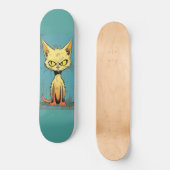 Slordige kat kunst grappig Skateboard Deck (Voorkant)