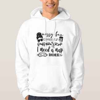 Slordige knot koffie halen gangster rap ik heb een hoodie