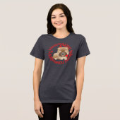 Slordige kussen, chow chow, Tri-Blend shirt (Voorkant volledig)