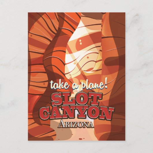 Slot Canyon Arizona reisposter Briefkaart (Voorkant)