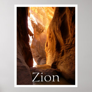 Slot Canyon, Zion National Park, Utah Poster