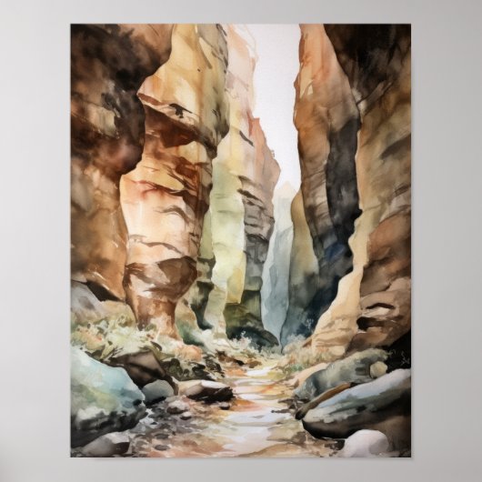 Slot Canyons Utah Landscape Art Print Poster (Voorkant)