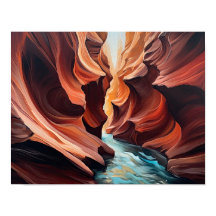 Slot Canyons Utah Landscape Art Print Poster