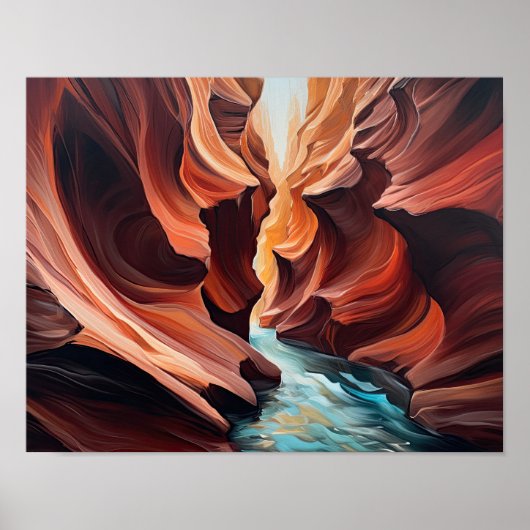 Slot Canyons Utah Landscape Art Print Poster (Voorkant)